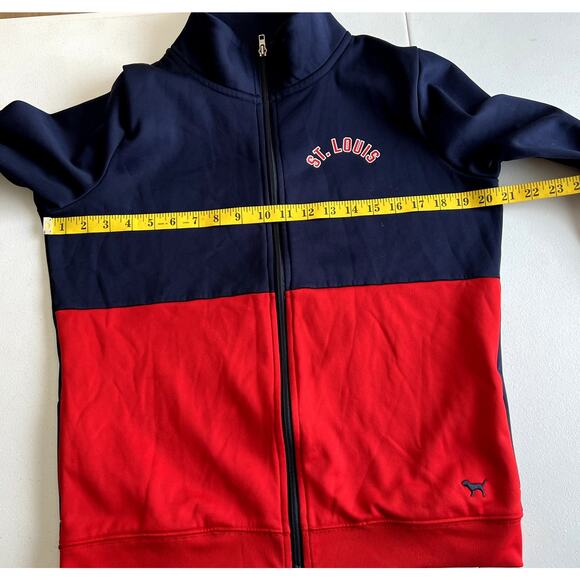 St. Louis Cardinals PINK Victoria's Secret Jacket Sweater Women Medium Baseball - Picture 5 of 11